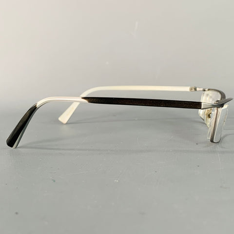 ALAIN MIKLI Silver Metal Acetate Eyewear Readers