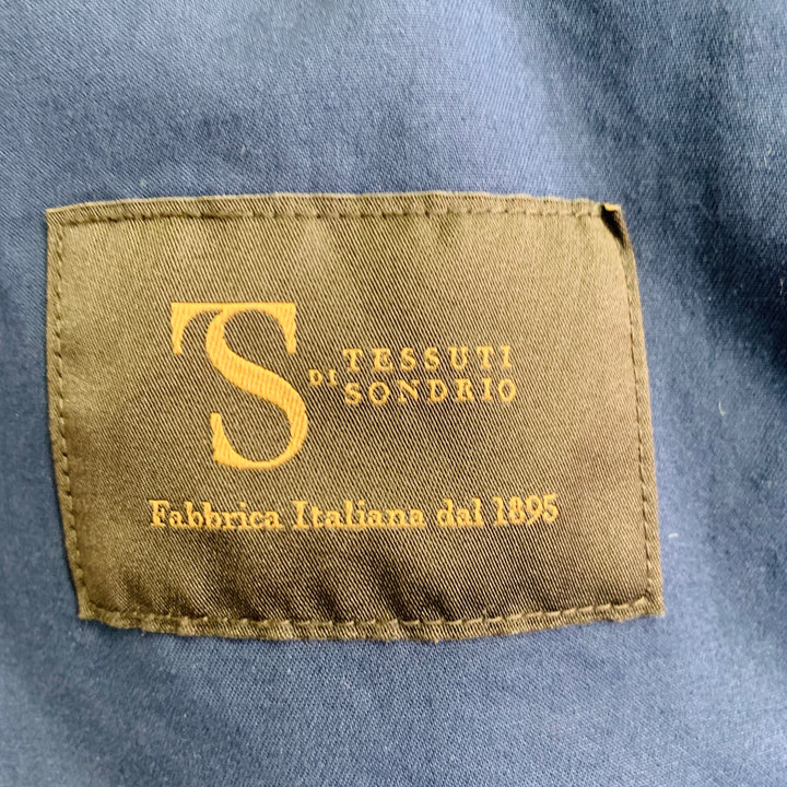 TODD SNYDER Size M Navy Cotton Blend Zip Pockets Jacket