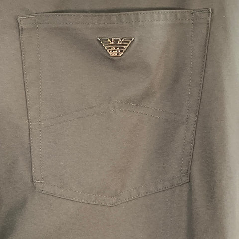 EMPORIO ARMANI Size 34 Black Polyamide Blend Tapered Zip Fly Casual Pants