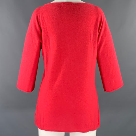 YVES SAINT LAURENT Size M Pink Coral Dolman Sleeve Pullover