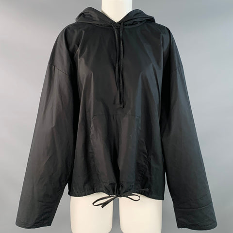 MM6 MAISON MARGIELA Size S Black Cotton Hooded Drawstring Pullover