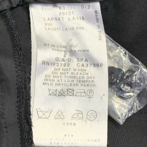 GIORGIO ARMANI Size 6 Black Virgin Wool Blend Straight Dress Pants
