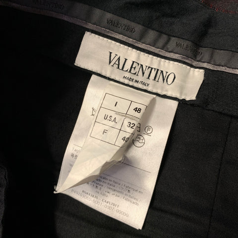 VALENTINO FW2017 Chest Size 38 Grey Burgundy LV3CE5003ER Plaid Wool 32 32 Suit