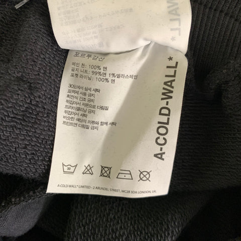 A-COLD-WALL Size M Black Solid Cotton Drawstring Shorts