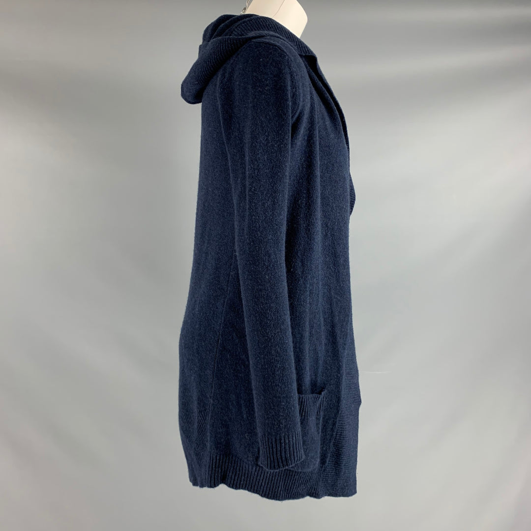 THEORY Size S Navy Hooded Cardigan