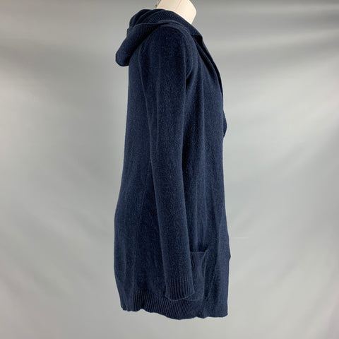 THEORY Size S Navy Hooded Cardigan