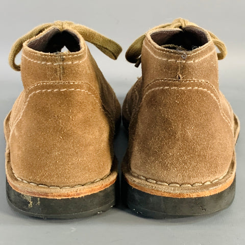 JOHN VARVATOS STAR USA Size 10 Brown Suede Moccasin Lace-Up Boots