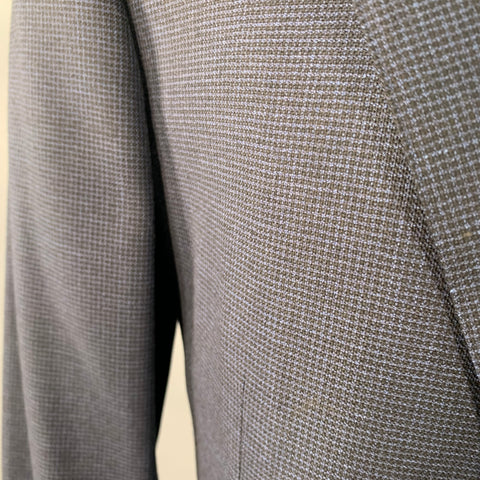 ERMENEGILDO ZEGNA Size 40 Navy Black Checkered Wool Sport Coat