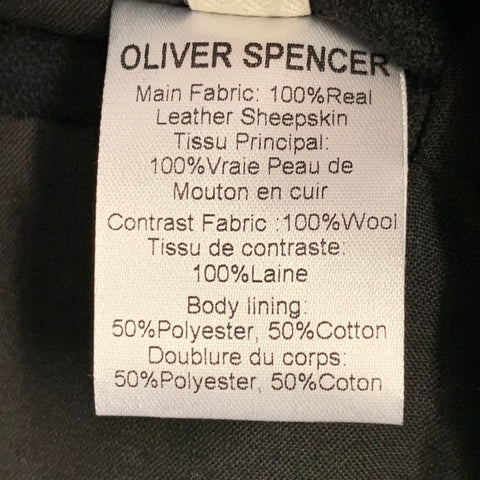 OLIVER SPENCER Size 40 Black Camel Cotton Blend Shearling Vest
