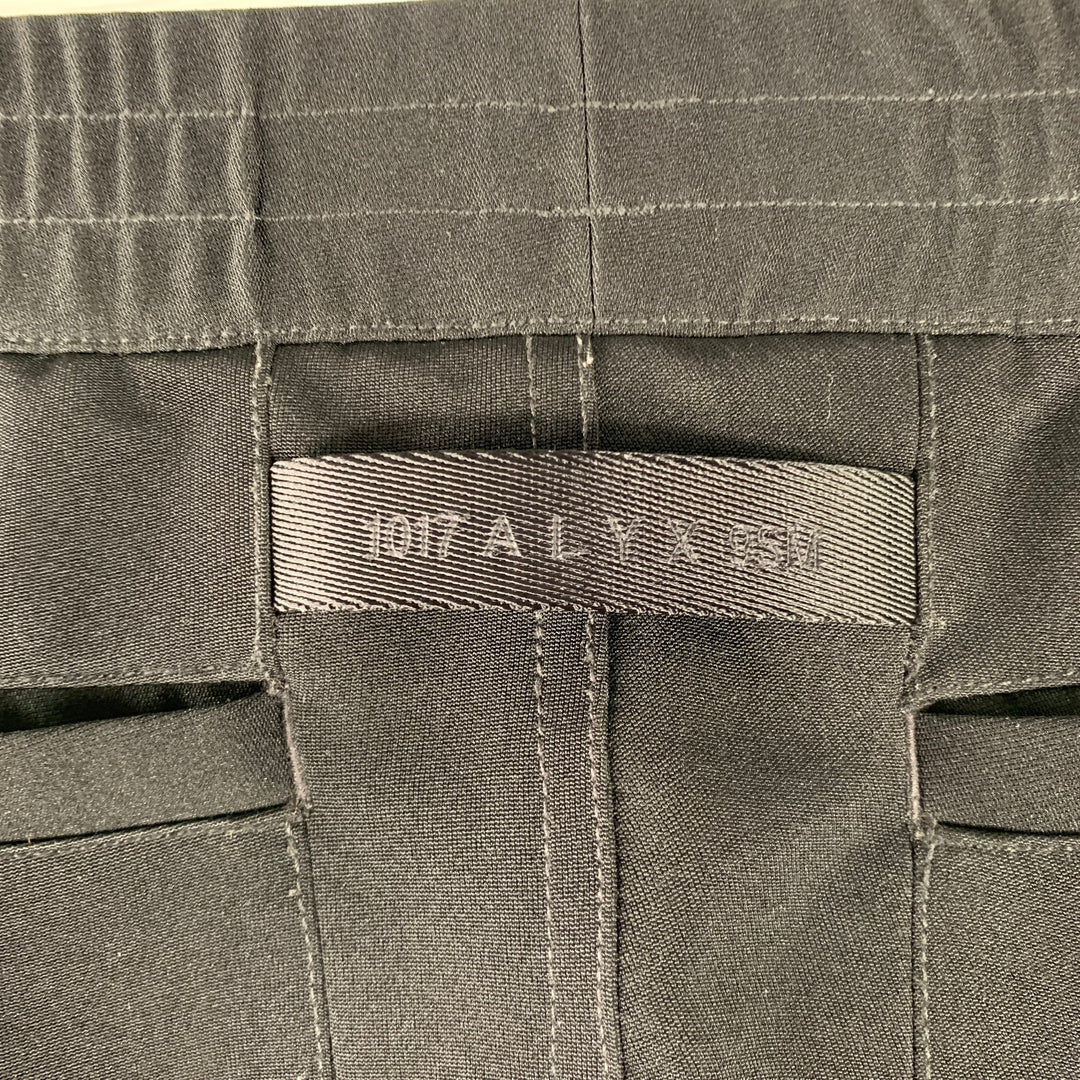 1017 ALYX 9SM Size M Black Polyester Blend Elastic Waistband Casual Pants