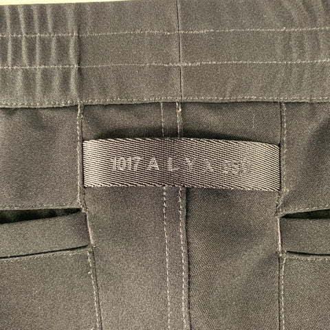 1017 ALYX 9SM Size M Black Polyester Blend Elastic Waistband Casual Pants