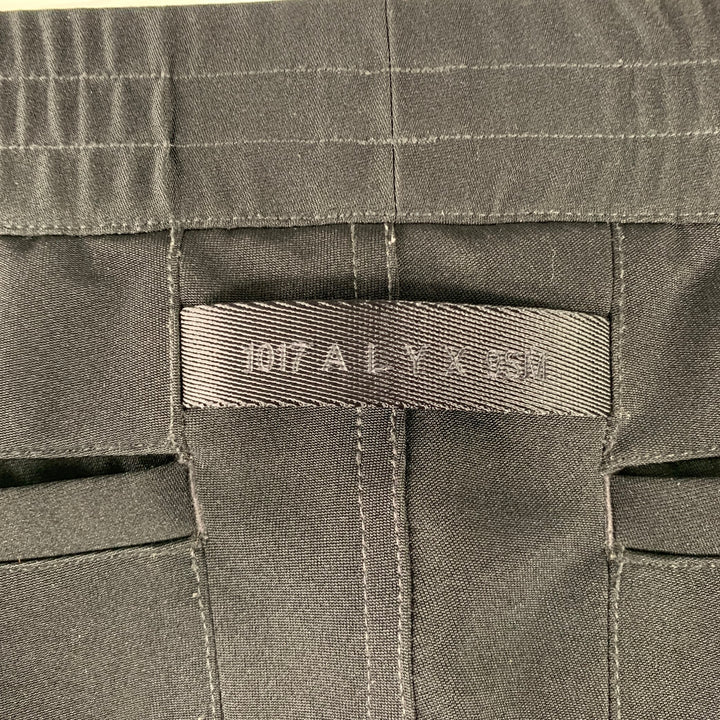 1017 ALYX 9SM Size M Black Polyester Blend Elastic Waistband Casual Pants