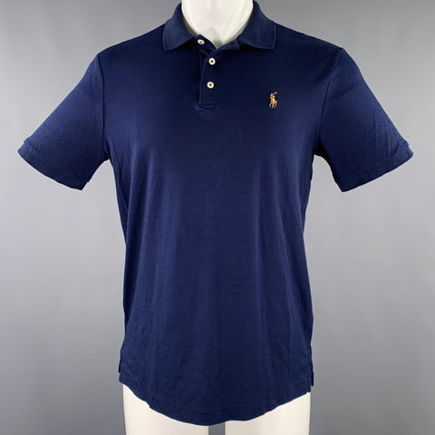 POLO by RALPH LAUREN Size M Navy Cotton Half Placket Polo