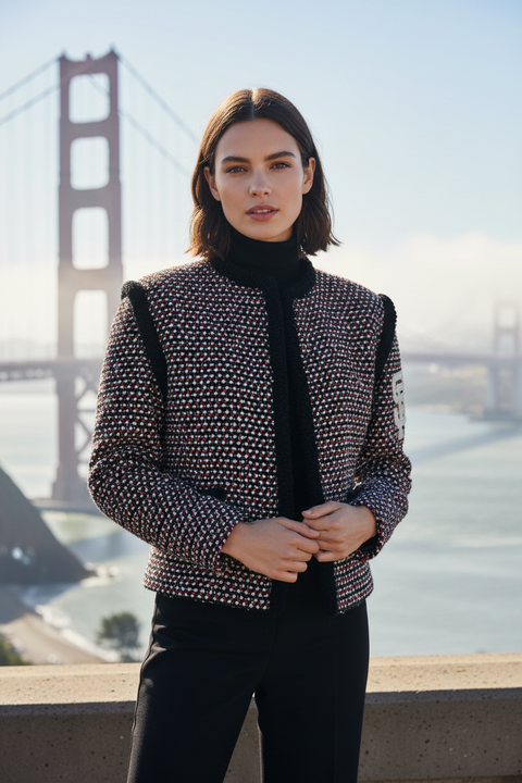 GUCCI MLB Giants Otoño 2018 Talla 4 Chaqueta con adornos de poliamida multicolor negra