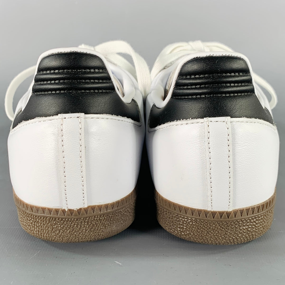 ADIDAS Size 10 Samba OG White Black Grey Color Block Leather Low Top  Sneakers – Sui Generis Designer Consignment