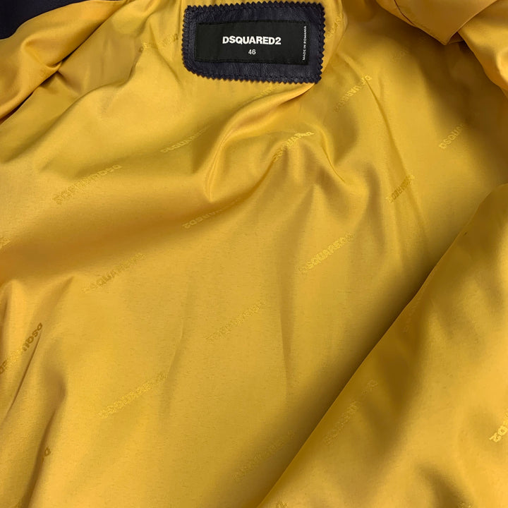 DSQUARED2 Size 36 Purple Leather Motorcycle Jacket