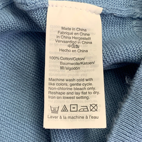 J.CREW Size M Blue Knit Cotton Crew Neck Pullover