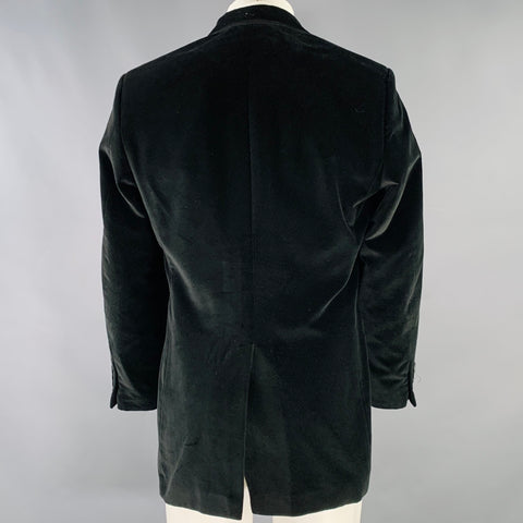JOHN BARTLETT Size 38 Black Velvet Single Breasted Sport Coat