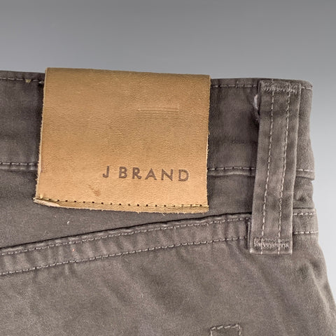 J BRAND Size 32 Grey Charcoal Twill Cotton Blend Straight Slim Jeans