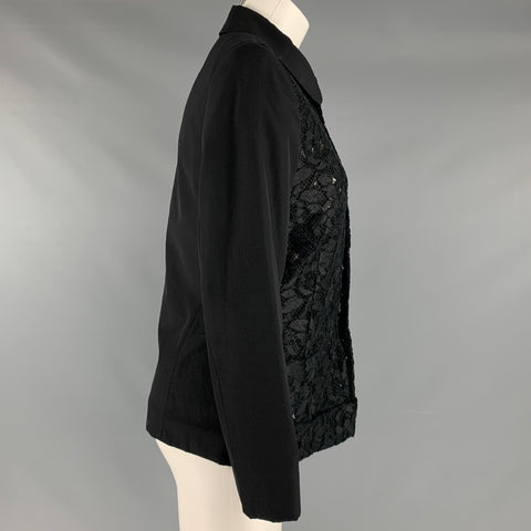 COMME des GARCONS Size S Black Wool Lace Jacket