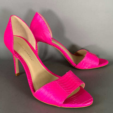 LOEFFLER RANDALL Size 9 Pink Embossed Pumps