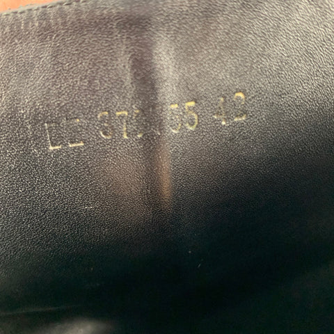 SAINT LAURENT Size 9 Black Leather Harness Boots