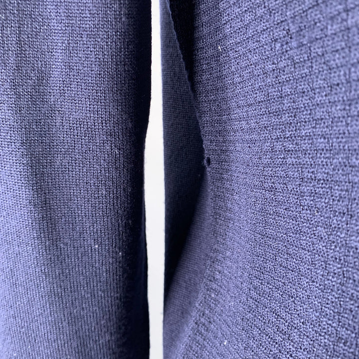 HUGO BOSS Size XL Navy Knit Wool Zip Up Cardigan