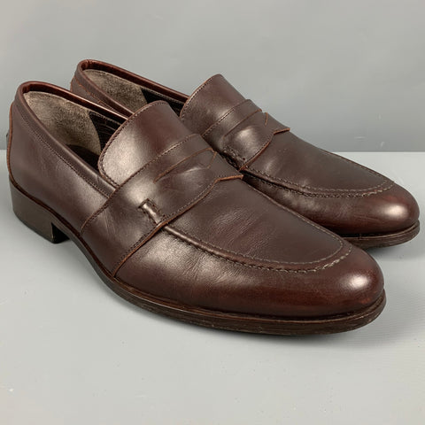 HARRYS OF LONDON Size 11 Brown Leather Penny Loafers