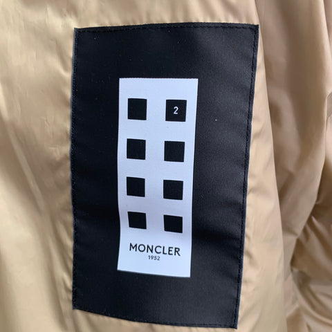 MONCLER GENIUS Size XXXL Khaki Quilted Down Filled Polyester Jacket
