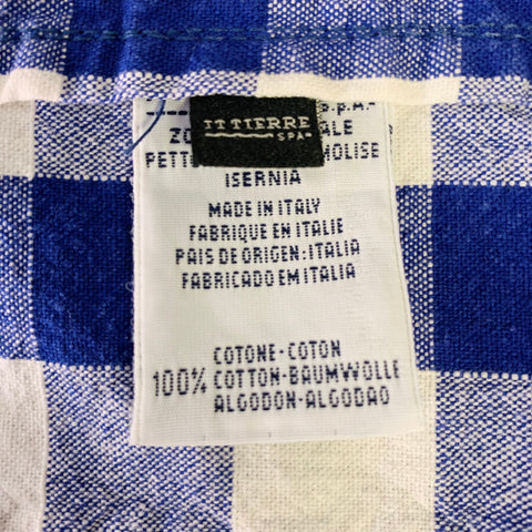 D&G by DOLCE & GABBANA Size S Blue White Cotton Gingham Jacket Blazer