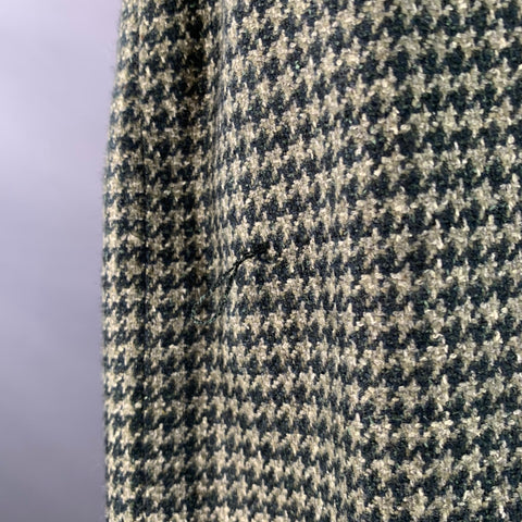 KITON Size 48 Regular Green Sage Houndstooth Cashmere Silk Notch Lapel Sport Coat