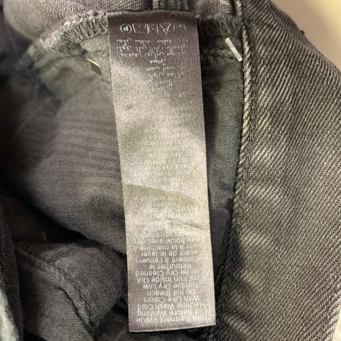 JOHN VARVATOS * U.S.A. Size 30 Grey Charcoal Distressed Twill Cotton Blend Jeans