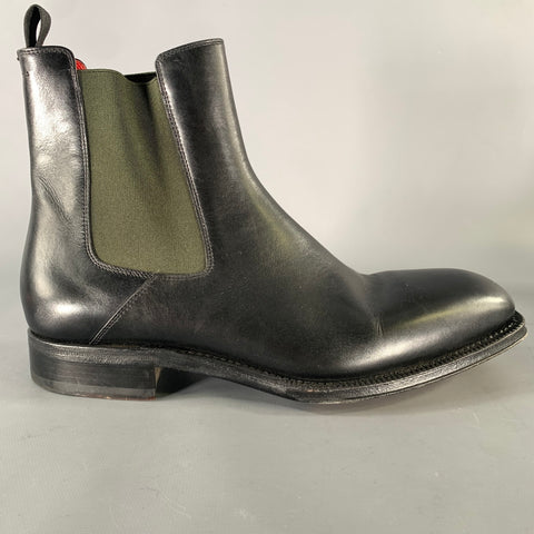 ALEXANDER MCQUEEN Size 8 Black Leather Chelsea Boots
