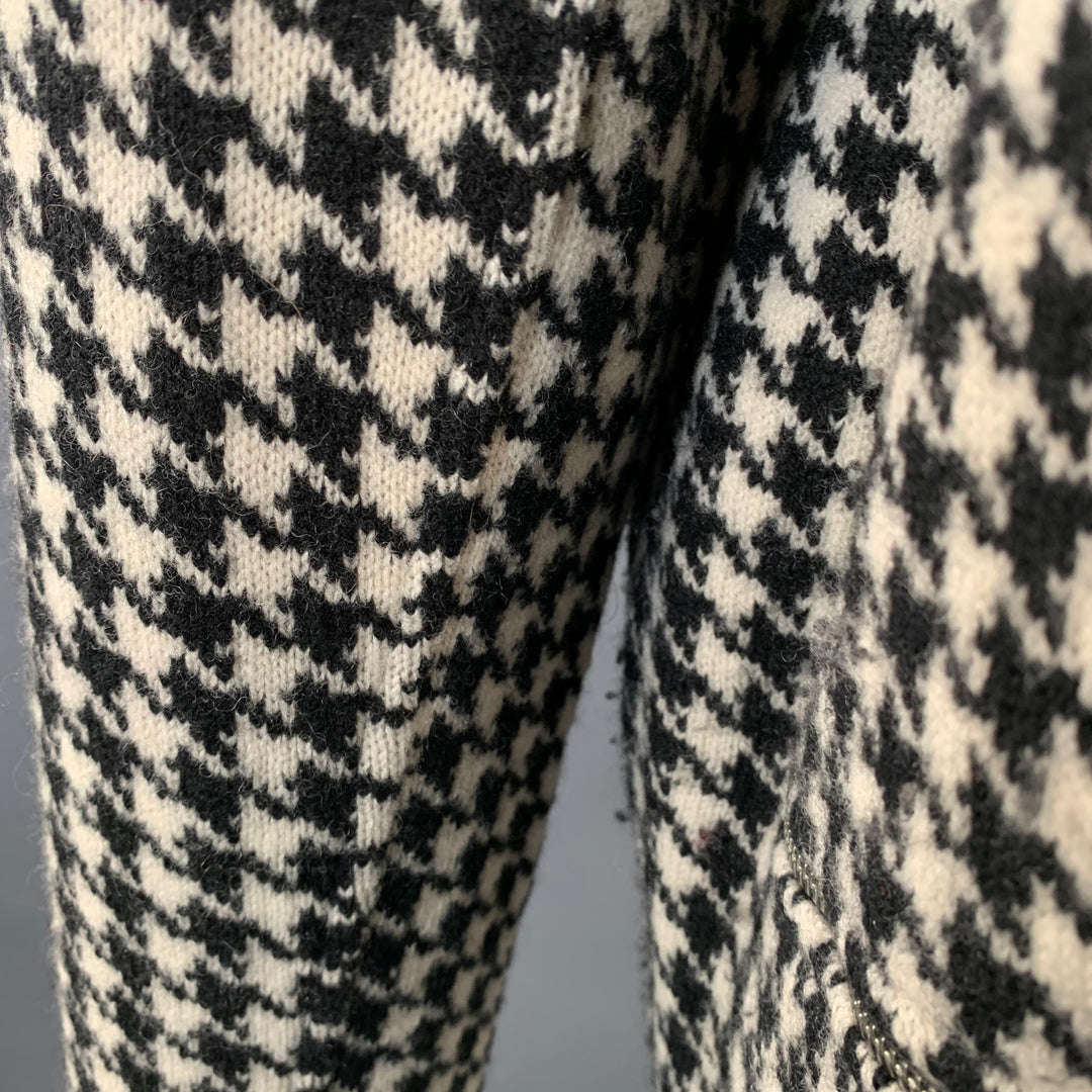 LAUREN by RALPH LAUREN Size XXXL Black Off White Wool Zip Pockets Jacket