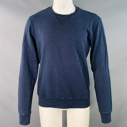 MAISON MARGIELA Size S Navy Brown Cotton Elbow Patches Sweatshirt