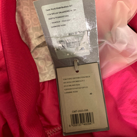 TOM FORD Size M Pink White Polyamide Contrast Stitch Casual Pants