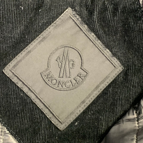 MONCLER Size L Folgore Black Charcoal Color Block Polyester Padded Jacket