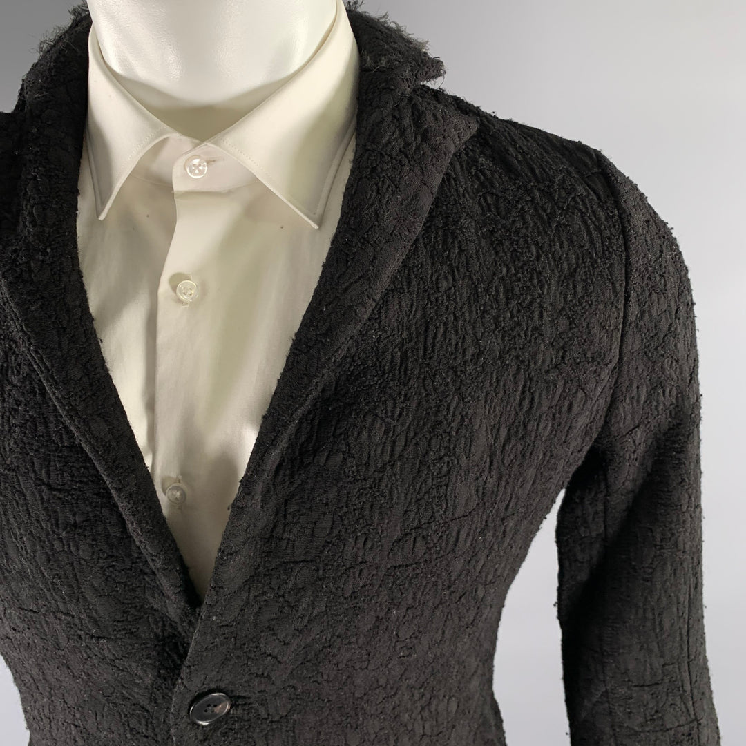 A TENTATIVE ATELIER Size 38 Black Wool Viscose Blend Jacket