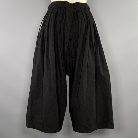 COMME des GARCONS Size XS Black Wool Blend Drop crotch Shorts