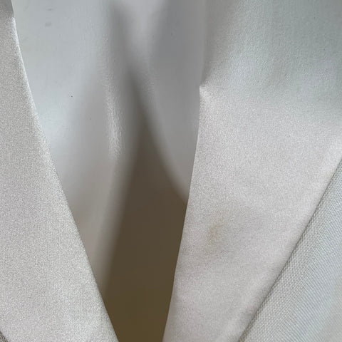 HELMUT LANG Size 8 Cream Viscose Cotton Woven Jacket Blazer
