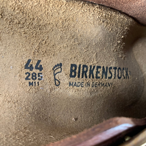 BIRKENSTOCK Size 11 Brown Gold Leather Slip On Sandals