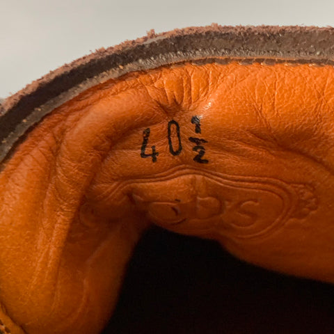 TOD'S Size 7.5 Brown Suede Ankle Lace-Up Chukka Boots