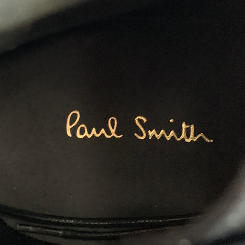 PAUL SMITH Size 11 Black Leather Cap Toe Lace-Up Ankle Boots