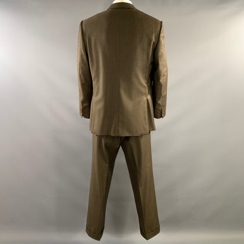 BRIONI Chest Size 46 Brown Wool Notch Lapel 39 30 Suit