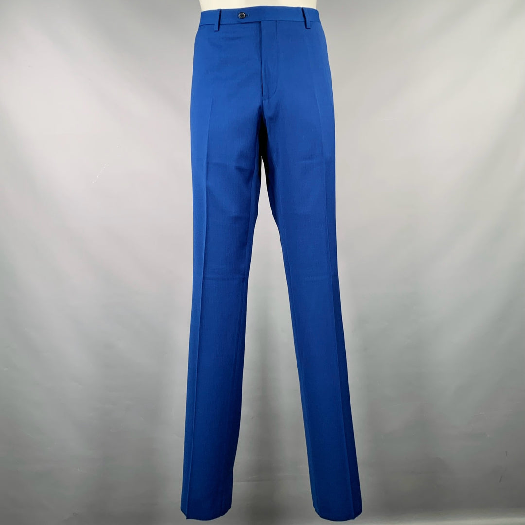 JOSEPH ABBOUD Size 40 Blue Wool Blend Single Breasted Suit