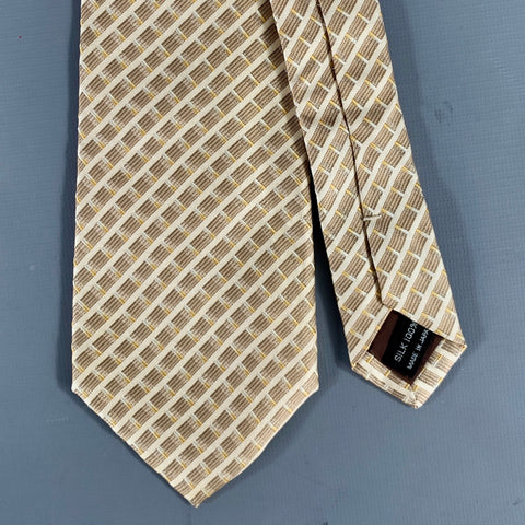ISSEY MIYAKE Yellow Gold Diagonal Silk Tie