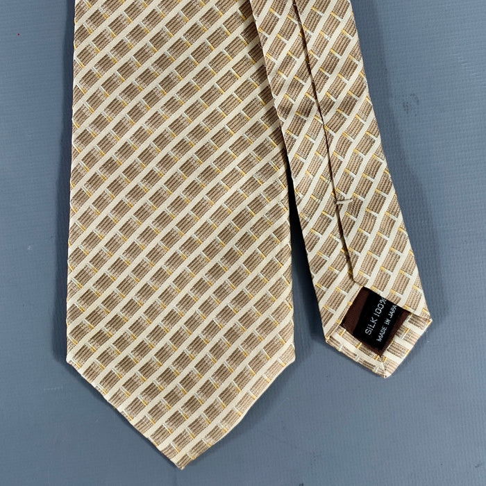 ISSEY MIYAKE Yellow Gold Diagonal Silk Tie