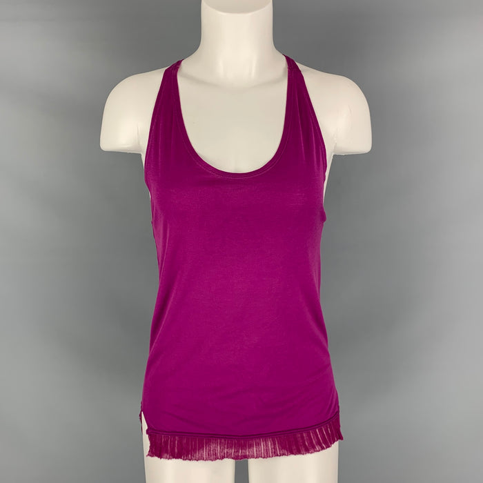 STELLA McCARTNEY Size 2 Purple Cotton Tank Casual Top