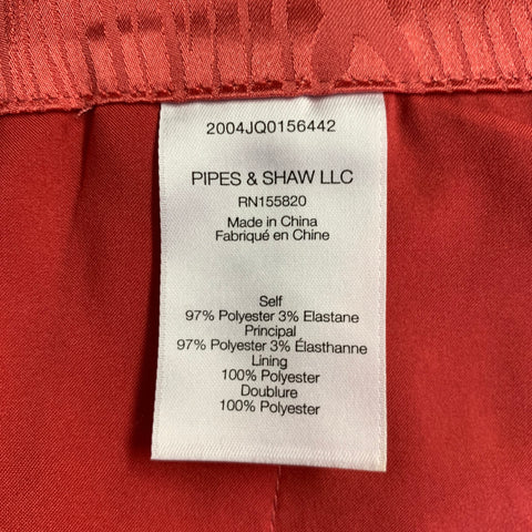 VERONICA BEARD Size 2 Red Coral Polyester Blend Marbled Dress Pants