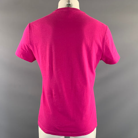VERSACE Size M Pink Magenta Crew Neck T Shirt